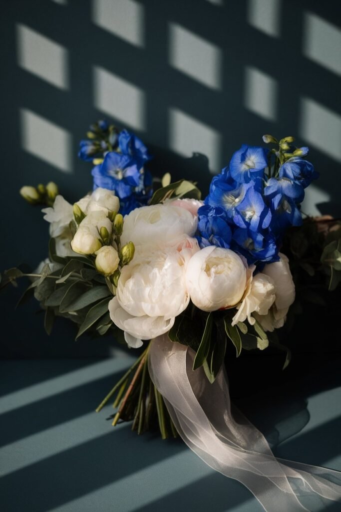 12. Blue and White Floral Elegance