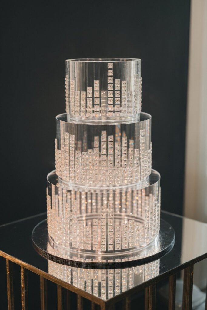 Elegant Crystal Cake Design