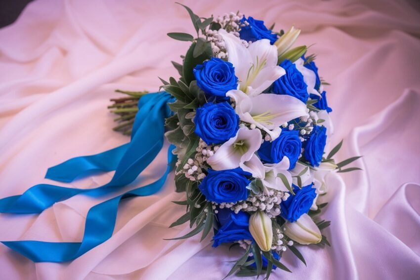 15 Blue Bridal Bouquets Inspirations for Elegant Brides