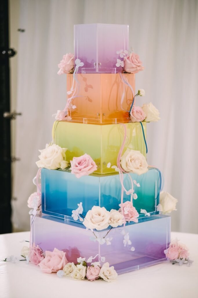 Colourful Acrylic Cake Design