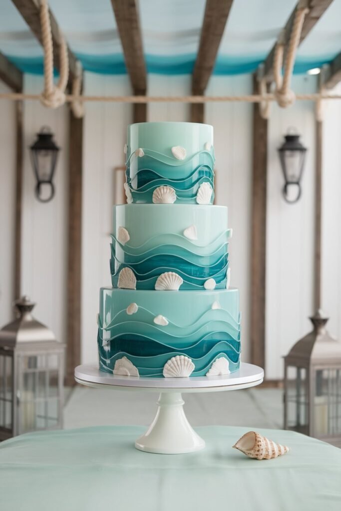 Coastal Charm Cake Design