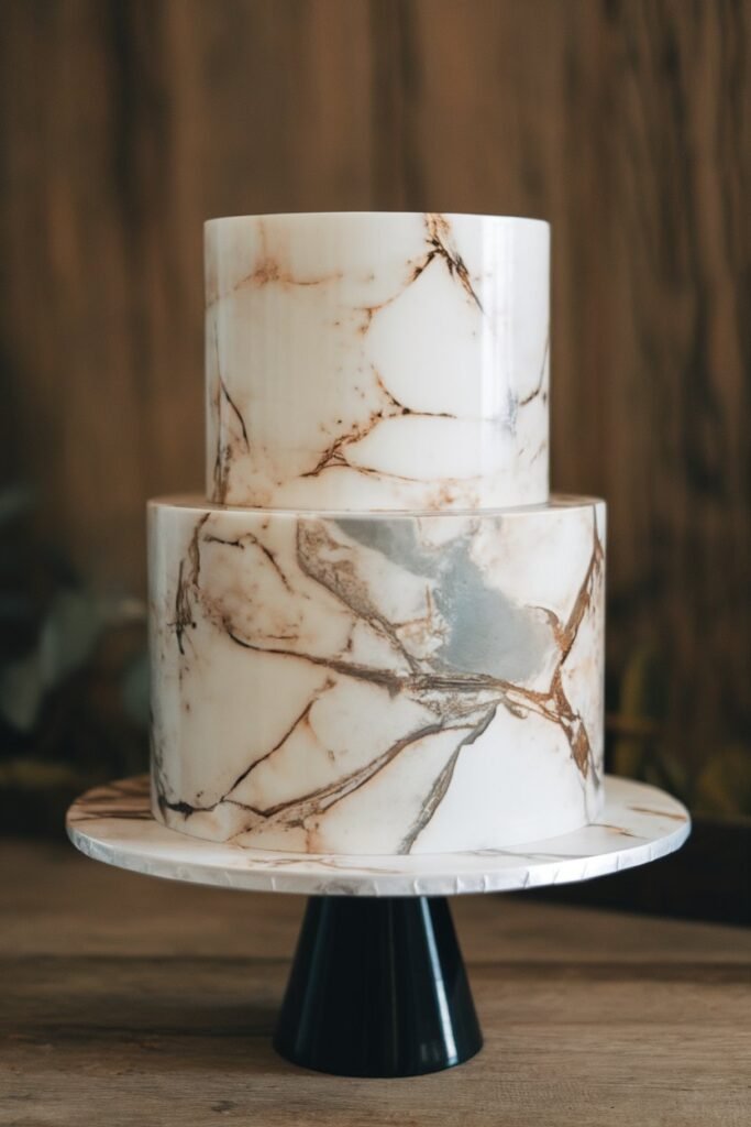 Elegant Marble Cake Design