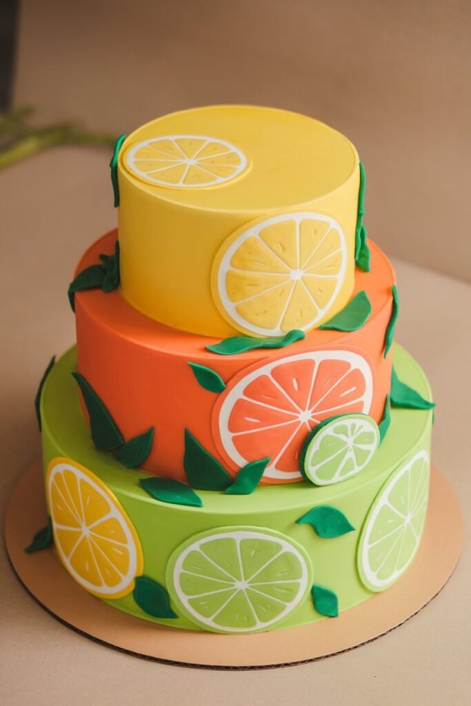 Bright Citrus Cake Design