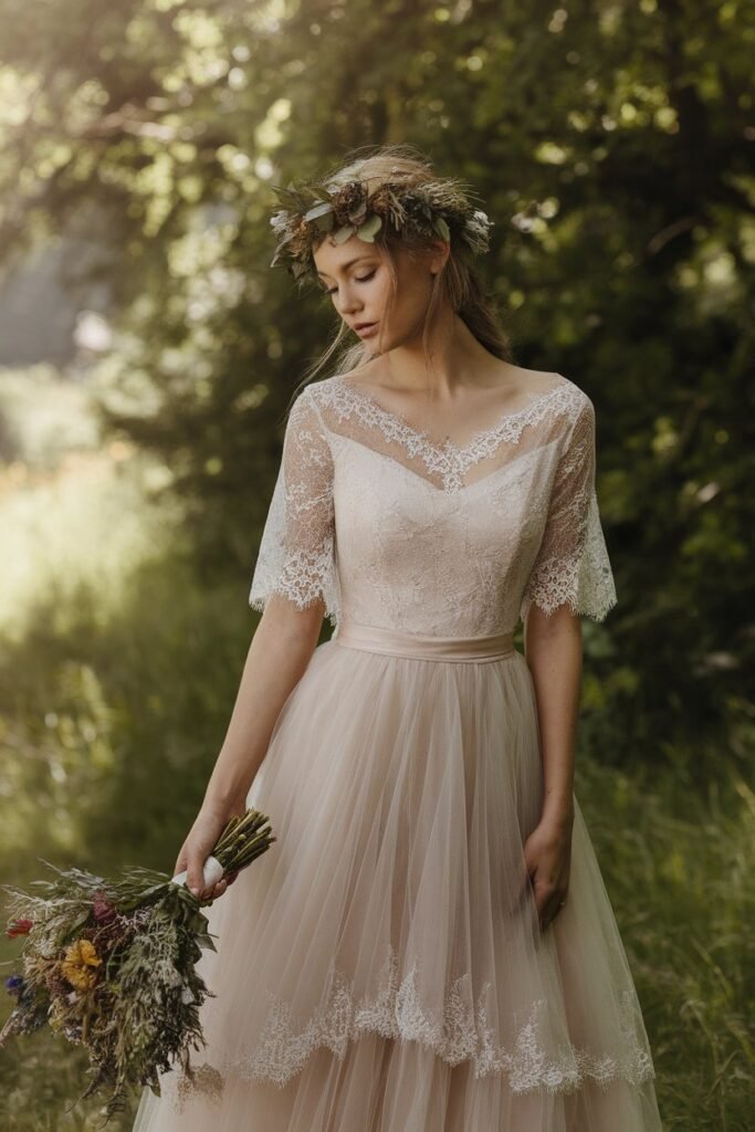 Whimsical Lace for a Woodland Bride
