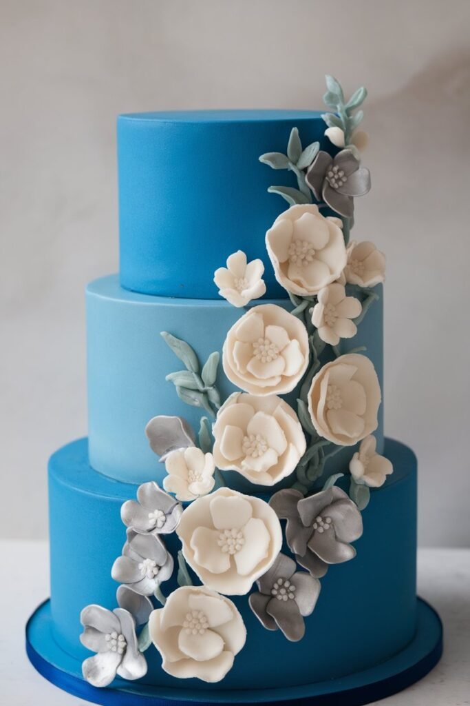 Bold Wedding Cake with Elegant Floral Details