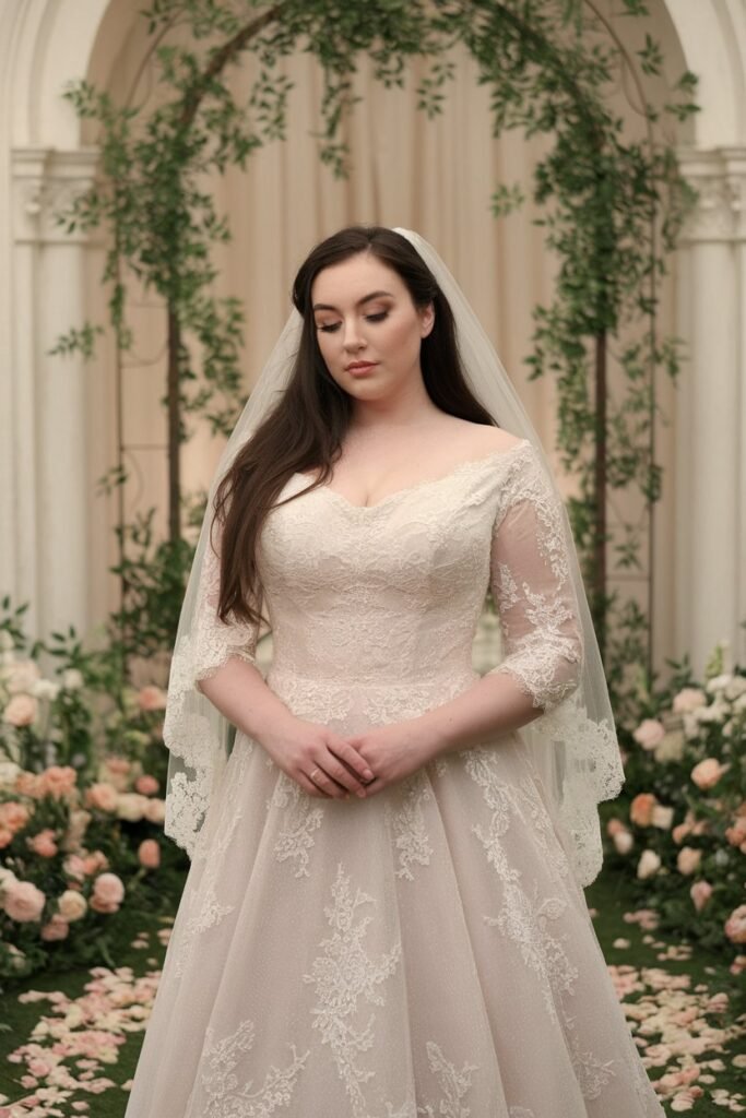 Romantic Lace for a Garden Ceremony