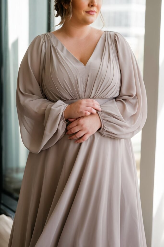 Soft Elegance in Flowing Chiffon