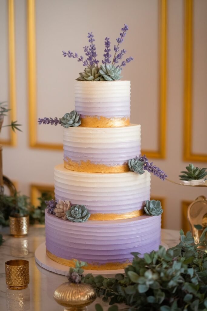 Timeless Wedding Cake with Soft Artificial Flowers